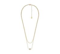 Fossil Collana a più strati da donna in acciaio inossidabile e perline con chiusura a moschettone