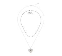 Fossil Collana da donna in acciaio inox color argento JF04836040, Taglia unica, Acciaio inossidabile, Nessuna pietra preziosa, Argento Perlato