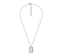 Fossil Knox JF04882040 - Collana da uomo in acciaio inox tono argento, Taglia unica, Acciaio inossidabile, Nessuna pietra preziosa