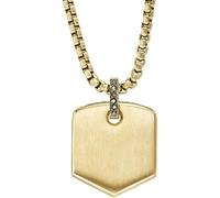 Fossil Collana da uomo Heritage, Collana con ciondolo in acciaio inossidabile