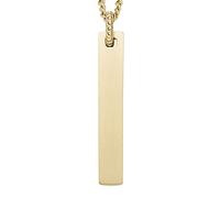 Fossil Collana da uomo Drew, Collana a catena in acciaio inossidabile color oro, Lunghezza: 558,8 mm +50 mm, Larghezza: 7,1 mm, Altezza: 45 mm, JF04464710, Oro