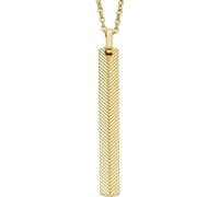 Fossil Collana con ciondolo a farfalla in acciaio inossidabile tono oro da uomo con chiusura a moschettone, Oro polveroso