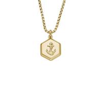 Fossil Collana da Uomo, Catena in Acciaio Inossidabile, D'oro
