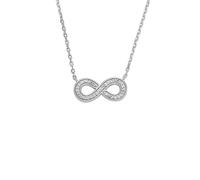 Fossil Collana con pendente Infinity da donna in argento 925, JFS00632040