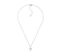 Fossil Collana da donna in acciaio inossidabile con chiusura a moschettone con ciondolo a forma di pentagono rotondo