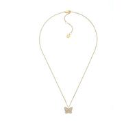 Fossil Collana da donna in acciaio inossidabile con chiusura a moschettone e ciondolo a farfalla