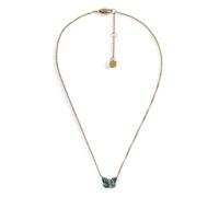 Fossil Collana da donna in acciaio inossidabile con chiusura a moschettone e ciondolo a farfalla