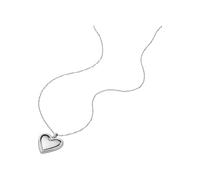 Fossil Collana da donna in acciaio inox color argento JF04836040, Taglia unica, Acciaio inossidabile, Nessuna pietra preziosa, Argento Perlato