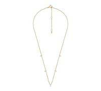 Fossil Collana Da Donna Sadie, Lunghezza: 355mm+50mm, Larghezza: 3mm, Altezza: 5mm Collana In Ottone Placcato Oro 14K, JA7131710, Oro Chiaro