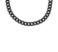 Fossil Collana da Uomo, Catena in Acciaio Inossidabile, Nero, Nero Opaco