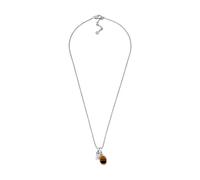 Fossil Collana da uomo in acciaio inossidabile con chiusura a moschettone, Argento metallico