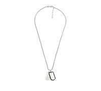 Fossil Collana da uomo in acciaio inossidabile con chiusura a moschettone Dog tag