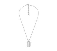 Fossil Knox JF04882040 - Collana da uomo in acciaio inox tono argento, Taglia unica, Acciaio inossidabile, Nessuna pietra preziosa