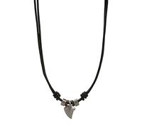 Fossil Collana Da Uomo Vintage Casual, Misure: Lunghezza: 45 Cm + 5 Cm Collana In Pelle Nera, JF85832040