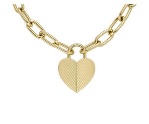 Fossil Collana Distintiva Placcata Oro Heart Harlow Jf04656710 - Collana