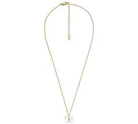 Fossil Collana da donna Radiant Wings Collana a catena in madreperla bianca, Lunghezza: 406mm+60mm, Larghezza: 13,2mm, Altezza: 11mm, JF04424710