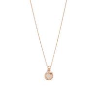 Fossil Collana Per Donne Classiche, Lunghezza Totale: 460 mm + 50 mm Di Estensione Della Catena / Ciondolo: Collana In Acciaio Inossidabile Oro Rosa 14 mm X 16 mm, JF03265791