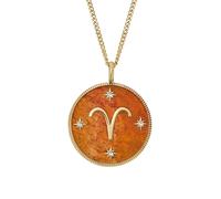 Fossil Collana Placcata Oro Ariete Scritto Nelle Stelle Jf04838710 - Collana