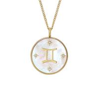 Fossil Collana Placcata Oro Gemelli Scritto Nelle Stelle Jf04840710 - Collana