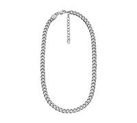 Fossil Collana da Uomo, Catena in Acciaio Inossidabile, D'argento, Tono Argento