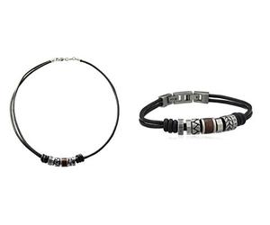 Fossil Collana Uomo Acciaio Inossidabile JF84068040 + Bracciale Uomo Acciaio Inossidabile JF84196040