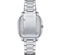 FOSSIL Orologio Crosby da uomo, movimento al quarzo con data a tre lancette e cinturino in acciaio inossidabile, Tono argento e blu, 42 mm