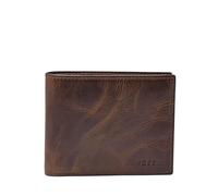 Fossil RFID Flip ID Bifold Accessorio da Viaggio-Portafoglio Bi-Fold, Marrone Scuro, Taglia Unica Uomo