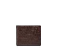 Fossil Derrick Set di portafogli in pelle o poliestere per uomo, 12.07 cm L x 2.54 cm W x 9.53 cm H, Marrone mou