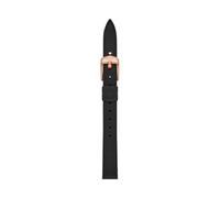 Fossil Cinturino da Donna, 12 mm Litehide in Pelle o Acciaio, Nero