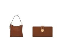 Fossil Donna Jessie Borsa in pelle marrone e portafoglio Lennox, Set