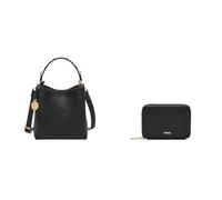 Fossil Donna Jessie Borsa in pelle nera e portafoglio Logan, Set