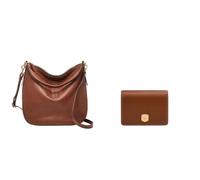 Fossil Donna Jolie Borsa in pelle marrone e portafoglio Lennox, Set