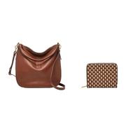 Fossil Donna Jolie Borsa in pelle marrone e portafoglio Logan, Set
