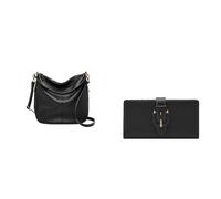 Fossil Donna Jolie Borsa in pelle nera e portafoglio Harwell, Set