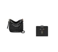 Fossil Donna Jolie Borsa in pelle nera e portafoglio Harwell, Set