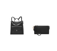 Fossil Donna Parker Borsa in pelle nera e pochette, Set