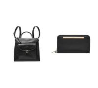 Fossil Donna Parker Borsa in pelle nera e portafoglio Liza, Set