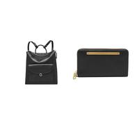 Fossil Donna Parker Borsa in pelle nera e portafoglio Liza, Set