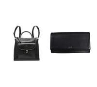 Fossil Donna Parker Borsa in pelle nera e portafoglio Logan, Set