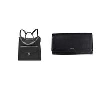 Fossil Donna Parker Borsa in pelle nera e portafoglio Logan, Set