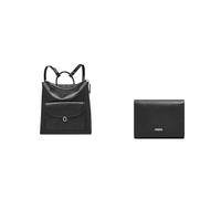Fossil Donna Parker Borsa in pelle nera e portafoglio Logan, Set