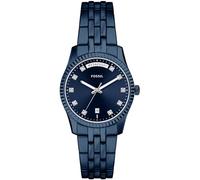 Fossil ES5476 Scarlette Orologio da donna in acciaio inox 5 bar analogico data blu