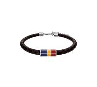 Fossil Everett Bracciale da Uomo in Pelle Marrone, JF05023040
