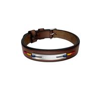 Fossil Everett Bracciale da Uomo in Pelle Marrone, JF05025040