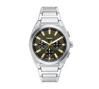 Fossil Everett Uomo Orologio in acciaio inossidabile color argento 44MM, FS6183