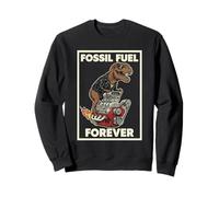 Fossil Fuel Forever T-Rex V8 Engine Anti EV Car Ragazzi Umorismo Felpa