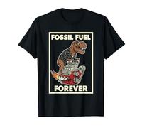 Fossil Fuel Forever T-Rex V8 Engine Anti EV Car Ragazzi Umorismo Maglietta