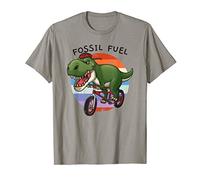 Fossil Fuel T Rex Ciclista in Bicicletta Divertente Regalo Maglietta