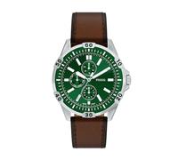 Fossil Garrett - Orologio da uomo in acciaio inox bicolore, Marrone/Verde