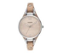 Fossil Orologio da donna, Georgia, movimento al quarzo, cassa in acciaio 32 mm con cinturino in vera pelle, ES2830